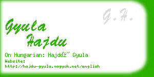 gyula hajdu business card